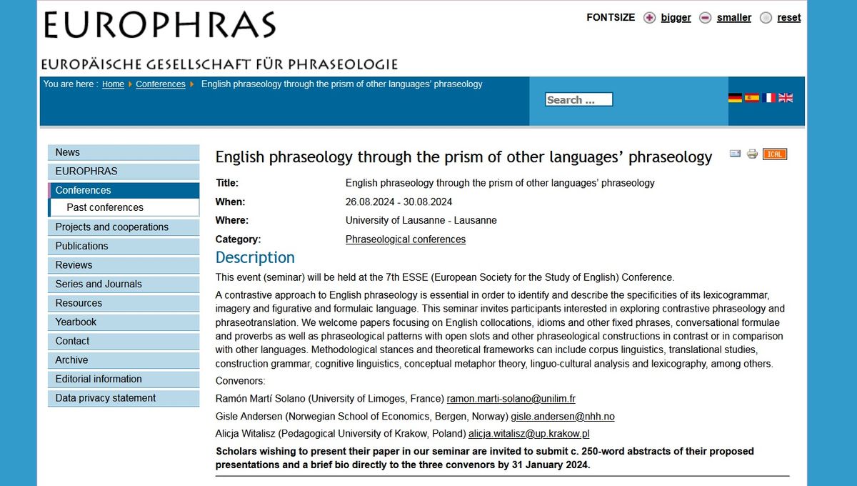 English phraseology through the prism of other languages’ phraseology