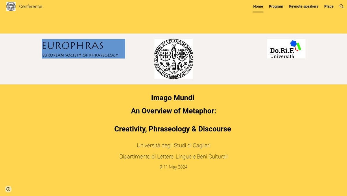 Imago Mundi - An Overview of Metaphor: Creativity, Phraseology & Discourse