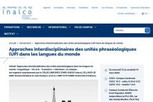 Approches interdisciplinaires des unités phraséologiques (UP) dans les langues du monde